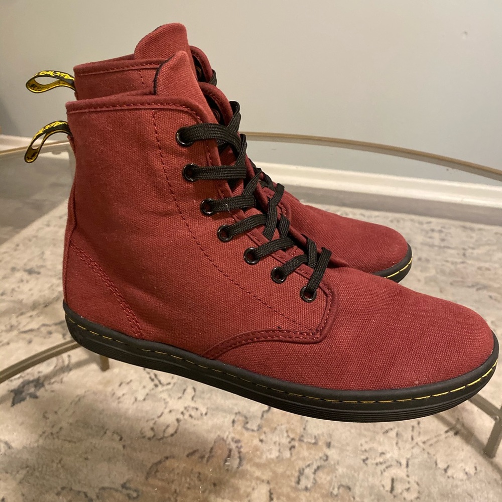 Dr. Martens Shoreditch Cherry Red Boots NWOT